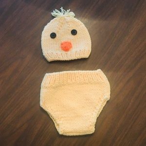 Duck Knit Newborn Photography Clothes 🐥